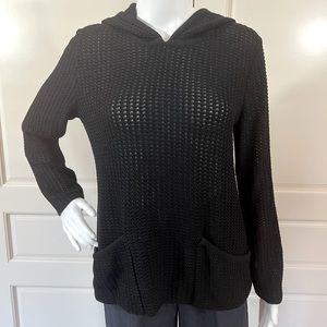 St John Sport open knit hooded sweater